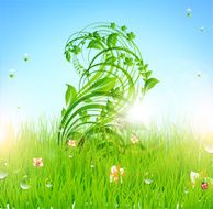 Floral Retro Background for Vintage Design N389