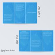 Blue brochure template design N2