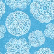 Lace seamless pattern with doilies N3