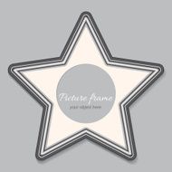 Vintage frame black and white star shapes