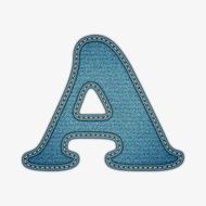 Denim letter Jeans alphabet