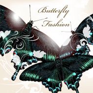 Fashion background with butterflies