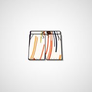 Abstract illustration on shorts N164