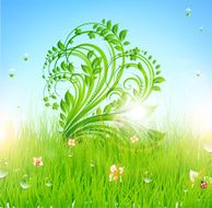 Floral Retro Background for Vintage Design N415