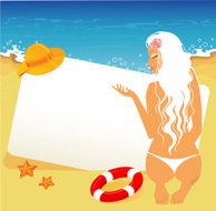 Beauty woman on a beach