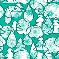 Seamless pattern of winter trees