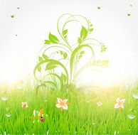 Floral Retro Background for Vintage Design N428