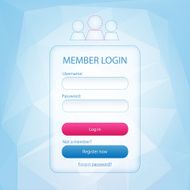 Login form page
