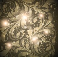 Floral Retro Background for Vintage Design N435