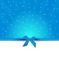holiday card with gift bow