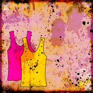 sports shirts on grunge background