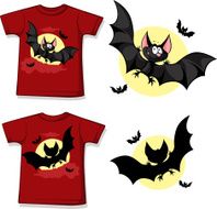 kid shirt with cute vampire printed N2