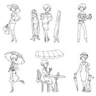 Set of Fashion Girls N2