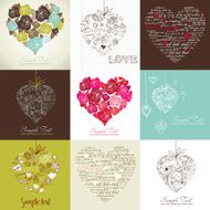 Greeting cards with heart N4