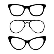 Set of classic glasses