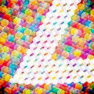 Abstract mosaic background made of colorful circles Vector Illustration