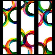 Abstract banner with forms of empty frames N3