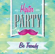 Hipster party in green colors