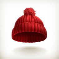 Knitted red cap