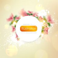 Flower Abstract Label