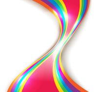 Abstract vector design with multicolored lines