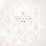 Retro background floral pattern N2