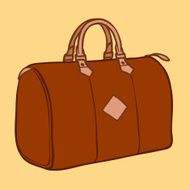 Brown womans handbag