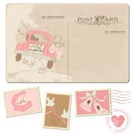 Vintage Postcard and Postage Stamps N3