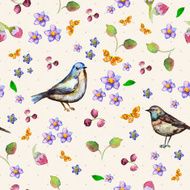 floral seamless texture of watercolor N10