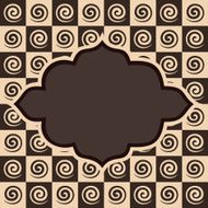 Retro spiral and square pattern vintage