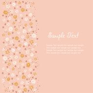 Floral decorative background with sample text