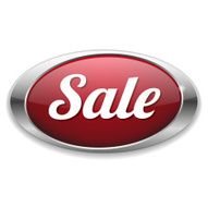 Red oval sale button