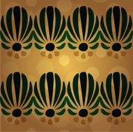 vintage blue flower seamless pattern