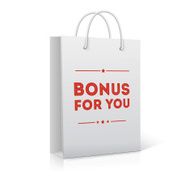 Bonus for you shopping bag vector illustration