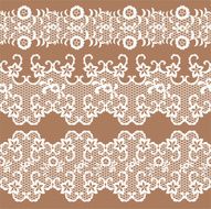 Set of beautiful lace vector trims N8