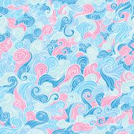 Seamless wavy and curly pattern