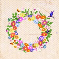 Round floral ornament for your design N5
