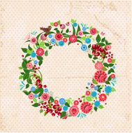 Round floral ornament for your design N7