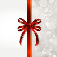 Red bow on a magical Christmas over Vector N2