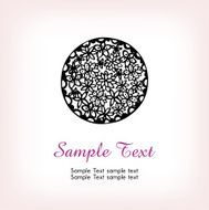 Text background with round lace floral pattern
