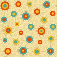 Circular Pattern in Retro Colors