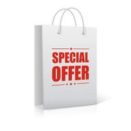 Shopping Bag on white with text Special Offer