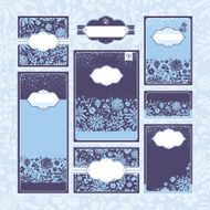 Set of floral wedding cards N33