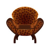 chair in leopard-print upholstery