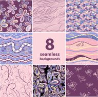 set of 8 seamless backgrounds