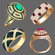vintage ring set