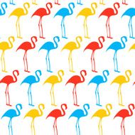 Vector design with flamingos