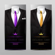 Male clothing suit Exclusive card