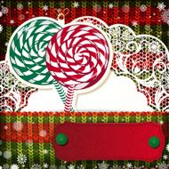 Christmas lollipop frame