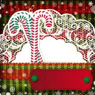 Christmas candy cane frame